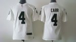 nike youth nfl oakland raiders #4 carr white jerseys