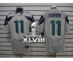 2014 super bowl xlviii seattle seahawks #11 harvin grey [Elite]