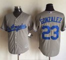 MLB Jersey Los Angeles Dodgers #23 Adrian Gonzalez Grey New Cool