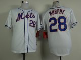 mlb new york mets #28 murphy white jerseys