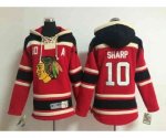youth nhl jerseys chicago blackhawks #10 sharp red[pullover hood
