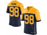nike nfl green bay packers #98 letroy guion yellow and blue limited jerseys