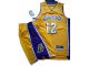 nba los angeles lakers #12 dwight howard yellow suit [revolution