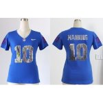 nike women nfl new york giants #10 manning blue [sequins fashion