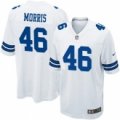 youth nike nfl dallas cowboys #46 alfred morris white stitched nfl elite jersey