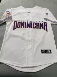 Custom White Dominican Republic Baseball 2023 World Baseball Classic Replica Jerseys