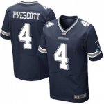 Men's Nike Dallas Cowboys #4 Dak Prescott Navy Blue Elite Stitched NFL Jerseys