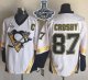 Men Pittsburgh Penguins #87 Sidney Crosby White CCM Throwback 2017 Stanley Cup Finals Champions Stitched NHL Jersey