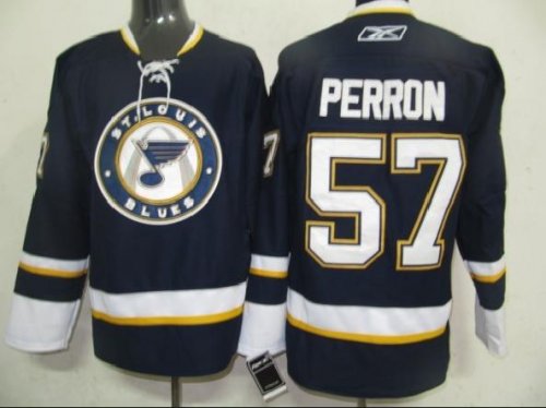 Hockey Jerseys st. louis blues #57 perron blue third jersey