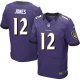 nike nfl baltimore ravens #12 jones elite purple jerseys