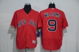 mens mlb boston red sox #9 ted williams red majestic cool base stitched baseball jerseys