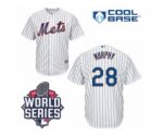 2015 World Series mlb jerseys new york mets #28 murphy white(blu