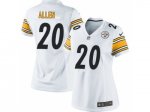 Women Nike Pittsburgh Steelers #20 Will Allen white jerseys