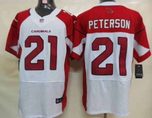 nike nfl arizona cardinals #21 peterson elite white jerseys
