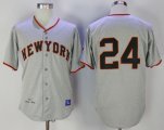 men mlb san francisco giants #24 willie mays grey throwback mitchell and ness stitched baseball jerseys
