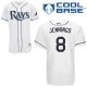 mlb jerseys tampa bay rays #8 jennings white(cool base)cheap jer