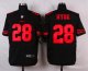 nike san francisco 49ers #28 hyde black elite jerseys [oranger n