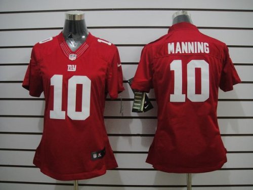 nike women nfl new york giants #10 manning red [nike limited]