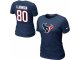 Women Nike Houston Texans #80 Andre Johnson Name & Number T-Shir