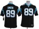 nike nfl carolina panthers #89 steve smith black jerseys [game]