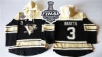 Men NHL Pittsburgh Penguins #3 Olli Maatta Black Sawyer Hooded Sweatshirt 2017 Stanley Cup Final Patch Stitched NHL Jersey