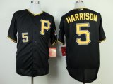 mlb pittsburgh pirates #5 harrison black jerseys [P]