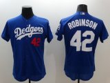 mlb los angeles dodgers #42 jackie robinson majestic blue flexbase authentic collection jerseys