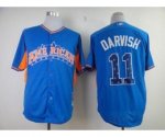 mlb 2013 all star texas rangers #11 darvish blue jerseys
