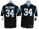 nike nfl carolina panthers #34 williams black jerseys [game]