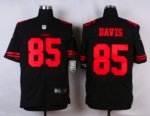nike san francisco 49ers #85 davis black elite jerseys [oranger