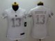 Women NFL New York Giants #13 Odell Beckham Jr Nike White Platinum Limited Jerseys