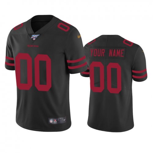 San Francisco 49ers Custom Black 100th Season Vapor Limited Jersey