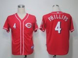 Men's MLB Cincinnati Reds #4 Brandon Phillips Red Cool Base Jerseys
