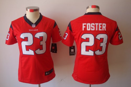 nike women nfl houston texans #23 foster red jerseys [nike limit