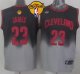 nba cleveland cavaliers #23 lebron james blackgrey fadeaway fashion the finals patch stitched jerseys