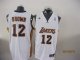 Basketball Jerseys los angeles lakers #12 brown white[2011 swing