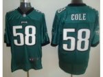 nike nfl philadelphia eagles #58 cole elite green jerseys