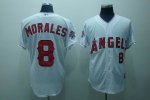 Baseball Jerseys los angeles angels #8 morales white(cool base)