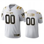 New England Patriots Custom White Golden Limited Jersey