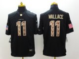 nike nfl miami dolphins #11 mike wallace black salute to service