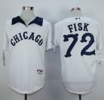 MLB Jersey Chicago White Sox #72 Carlton Fisk White 1976 Turn B