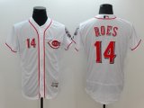 Men's MLB Cincinnati Reds #14 Pete Rose White Flexbase Authentic Collection Jersey