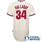 Baseball Jerseys philadelphia phillies #34 halladay cream (cool