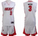 Miami Heat #3 Wade White Suit