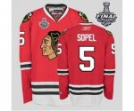 nhl chicago blackhawks #5 sopel red [2013 stanley cup]