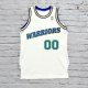 Custom Basketball Golden State Warriors #00 throwback white jerseys