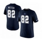 nike nfl dallas cowboys #82 jason witten pride name number t-shirt blue