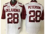ncaa oklahoma sooners #28 adrian peterson white new xii stitched
