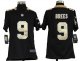 nike youth nfl new orleans saints #9 brees black jerseys