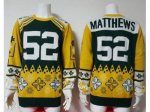 nike nfl green bay packers #52 clay matthews green yellow ugly sweater